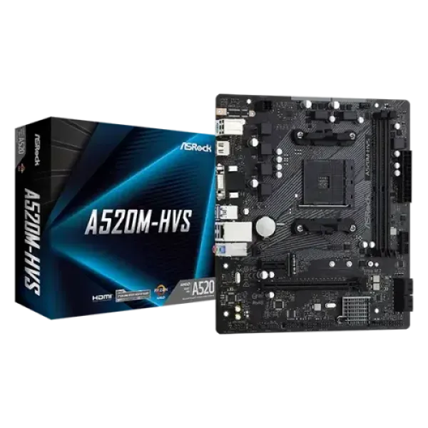 ASRock A520M-HVS AMD AM4 Micro ATX Motherboard